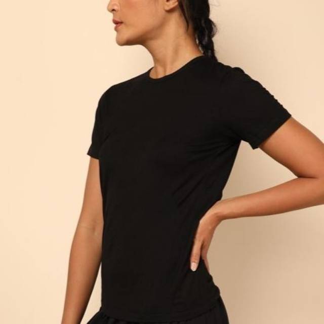 Longnight sexy Manset atasan lengan pendek polos 712 wanita kaos  baju oblong  premium clothing