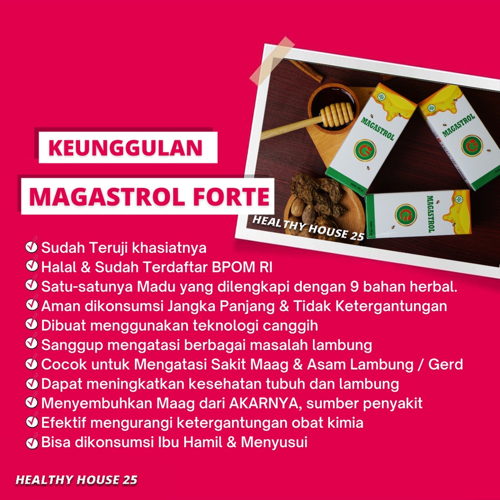 Magastrol Forte - Madu Magastrol 100% Original Asli Madu Lambung - Obat Maag Kronis & Asam Lambung Naikd - Gerd Terbukti Berkhasiat Atasi Perut Sakit Perih Kembung Mual & Muntah-7