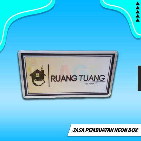 

neon box murah ukuran 45x60cm +STICKER+PACKING KAYU