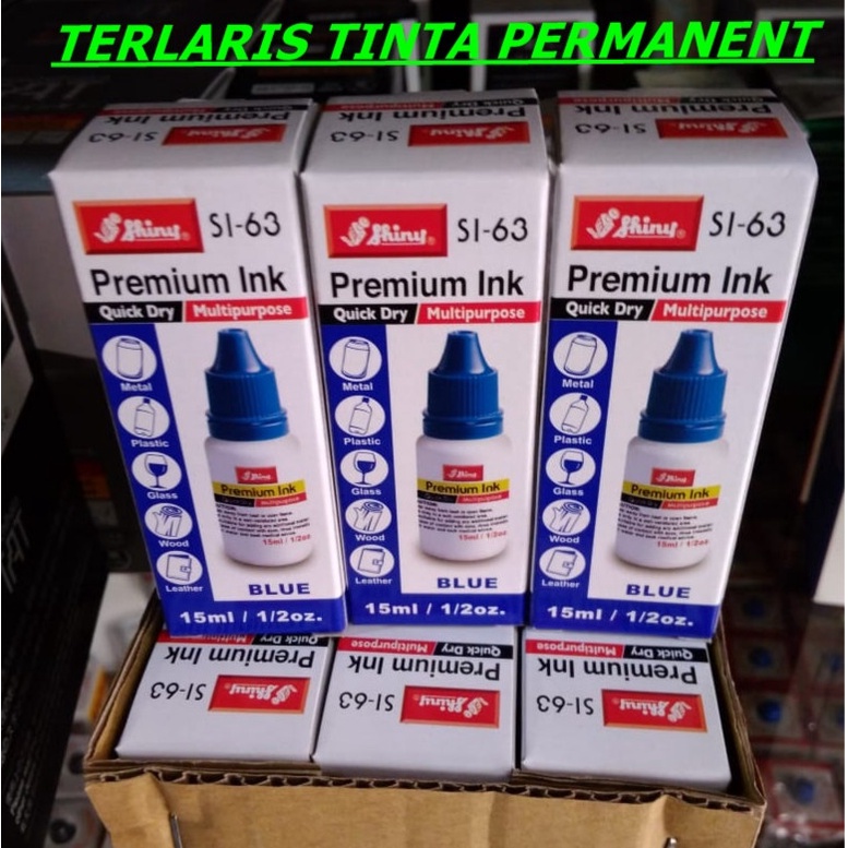 

tinta shiny biru SI-63 untuk plastik/kertas glossy/kaca/plat besi