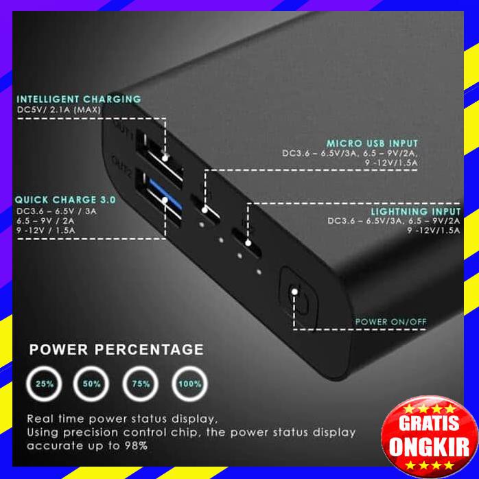 ACC HP POWERBANK UNEED QUICKBOX M10 10000MAH POWER BANK UPB301 10000 MAH