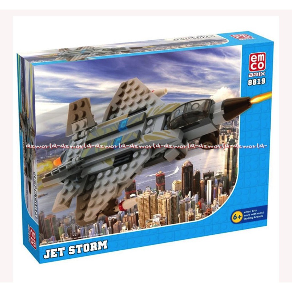 Emco Jet Storm 8819 Mainan Brix Mainan Blok Mainan Puzzle Bentuk Pesawat Jet Tempur