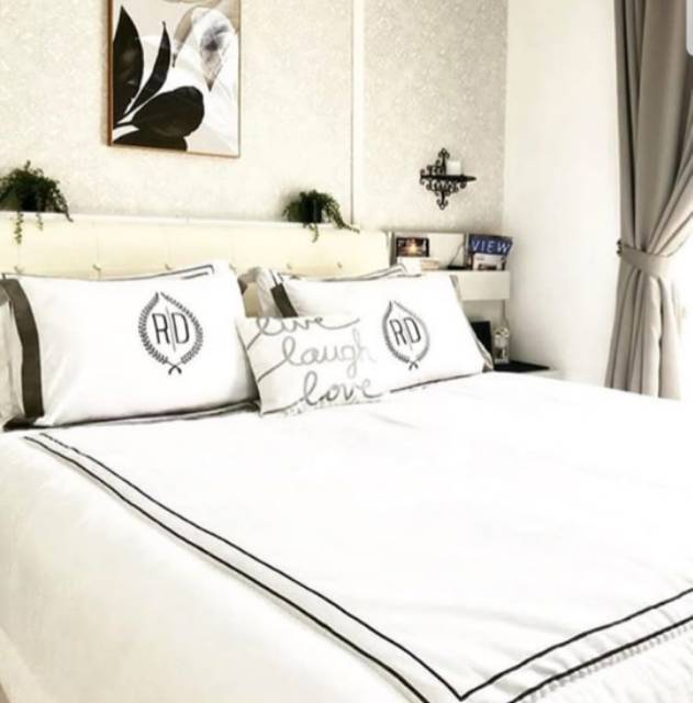Sprei set bordir sprei katun unik sprei anti geser sprei anti kusut sprei kado pernikahan