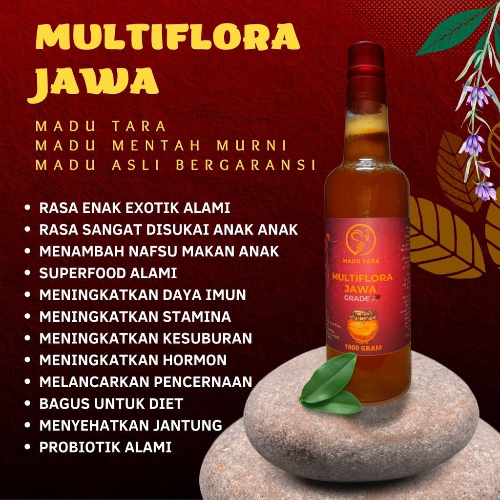 MADU NEKTAR MULTIFLORA JAWA MADU ASLI MENTAH MURNI RAW HONEY MADU TARA