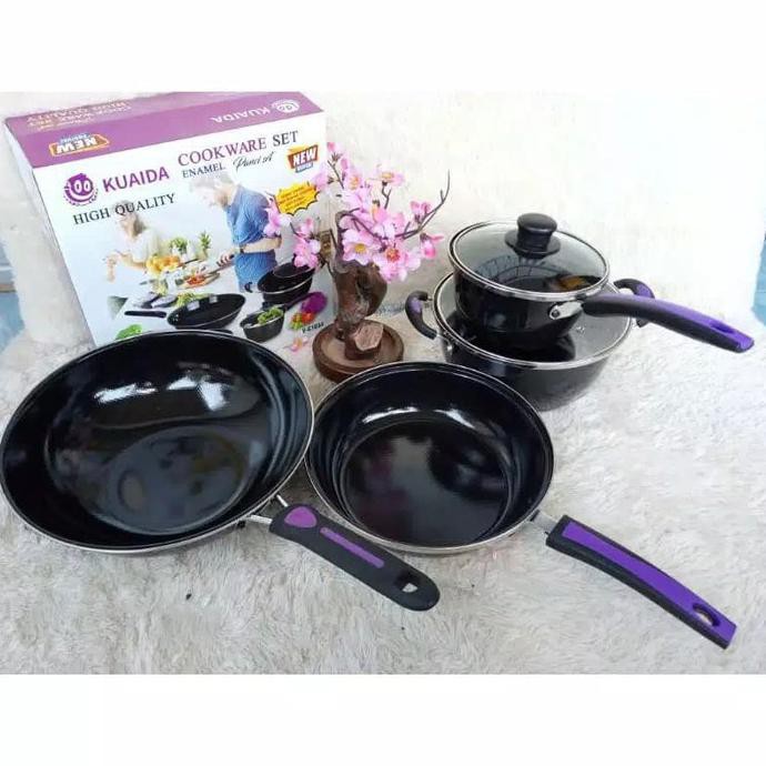 Cookware Enamel Set 6 Pcs KUAIDA