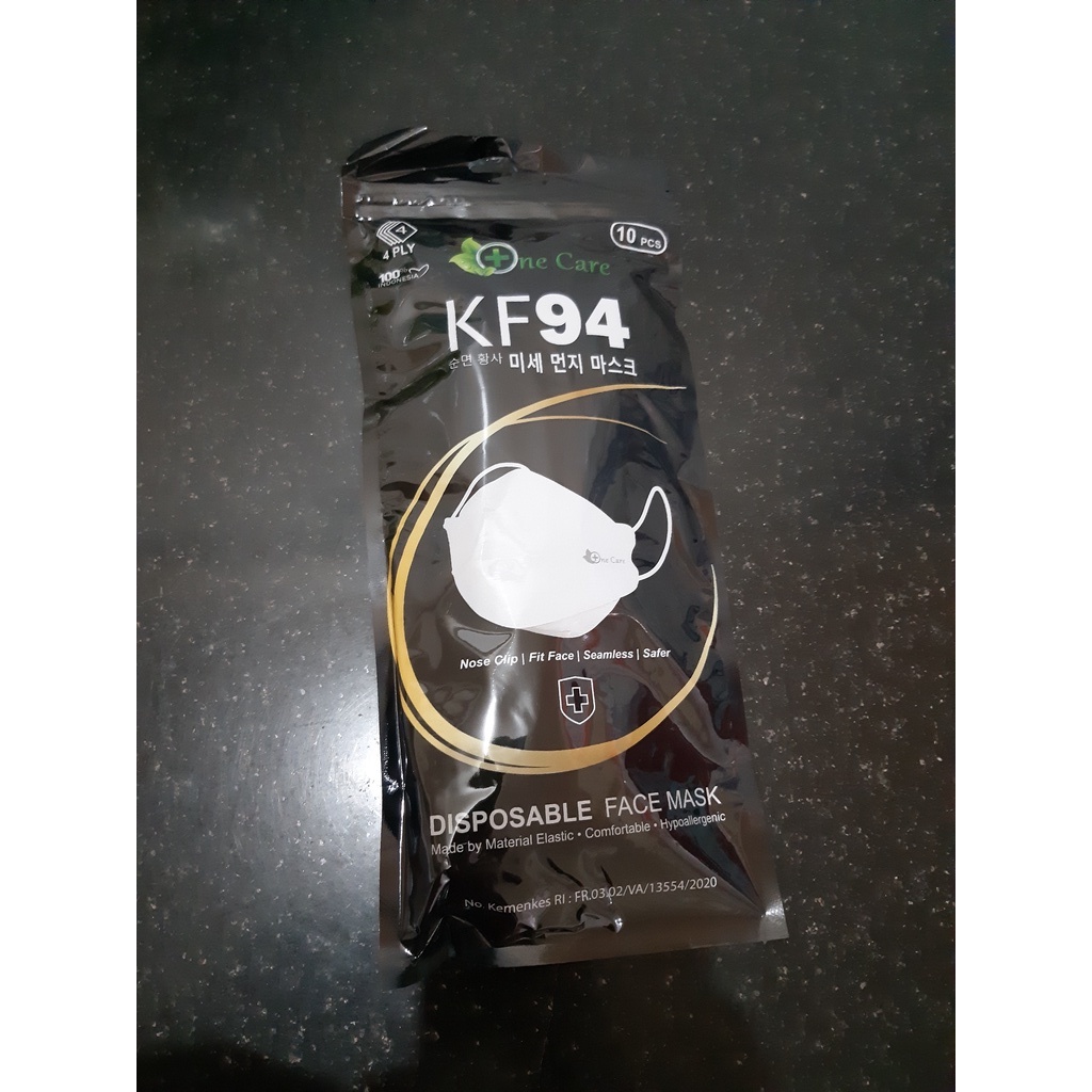 Masker Onecare KF94 4ply 10pcs plastik klip