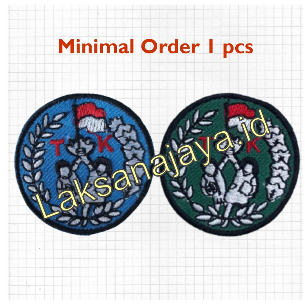 LOGO TK BORDIR / BET TK BORDIR / BADGE TK BORDIR / ATRIBUT SEKOLAH TK BORDIR / EMBLEM TK BORDIR