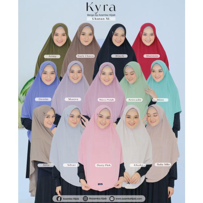 PRE ORDER - KYRA BASIC SIZE XL by Azamka Hijab Faidh - Matterial Jersey Stella Premium