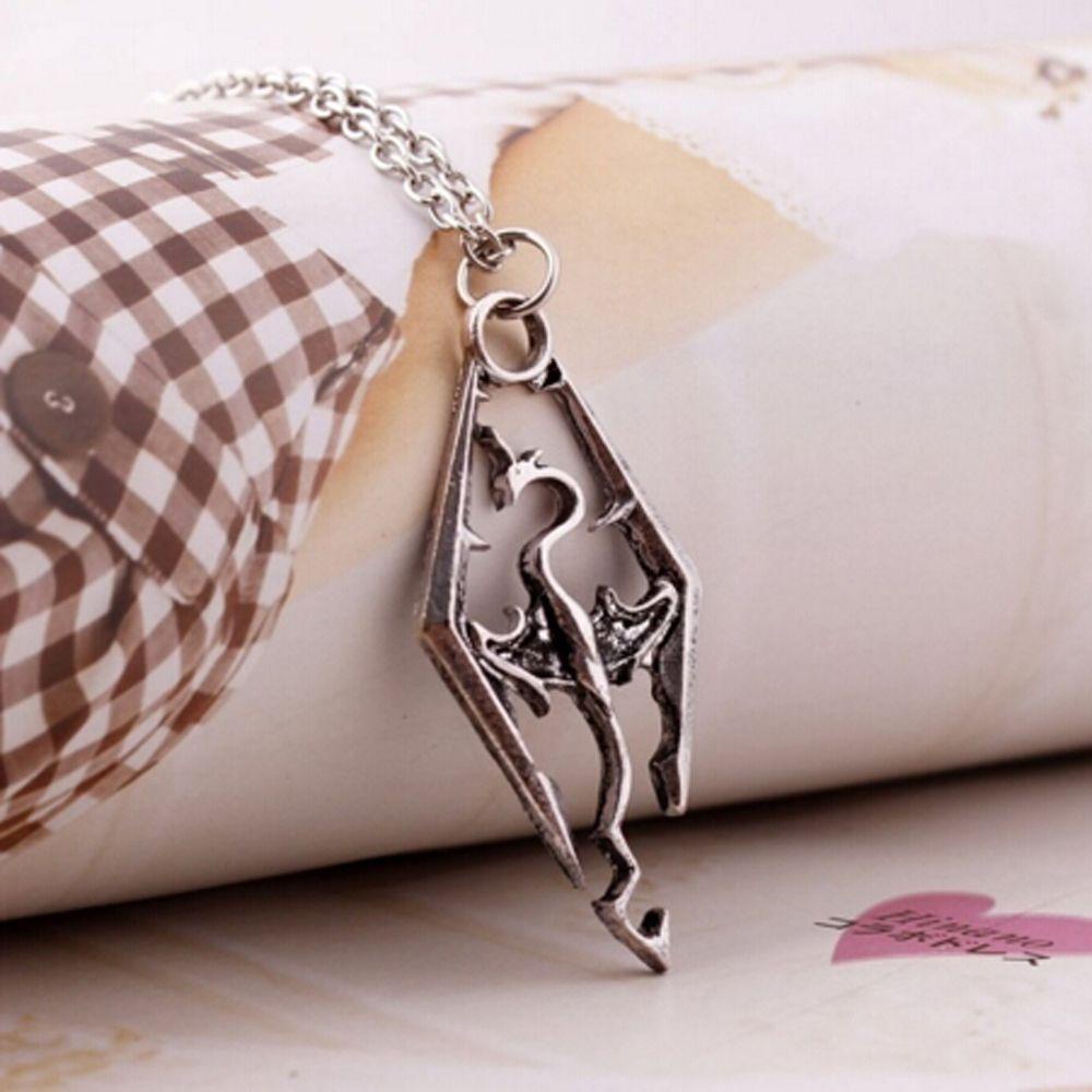 Preva Kalung Fashion Pria Rantai Charm Scrolls Skyrim