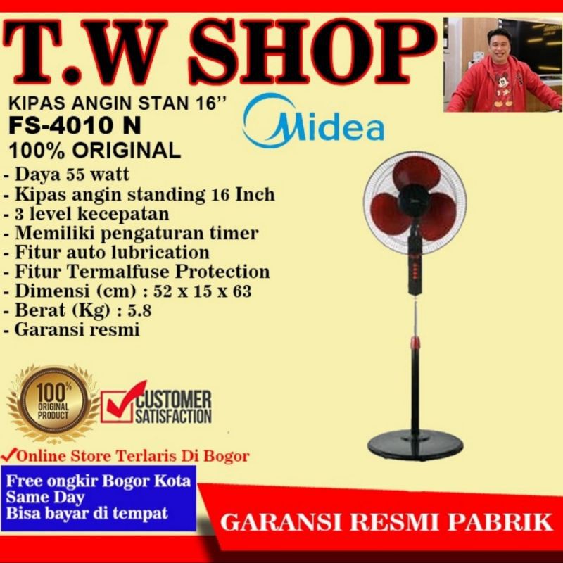 KIPAS ANGIN MIDEA FS-4010N 2IN1 STAND & DESK FAN 16 INCH GARANSI RESMI