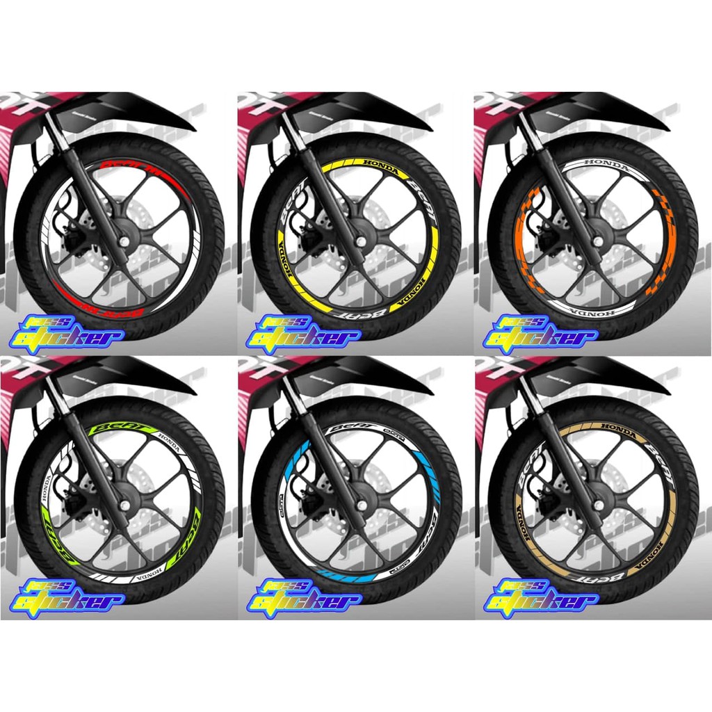 COD STICKER VELG BEAT / STIKER PELEK BEAT / VARIASI PELEK BEAT / AKSESORIS  PELEK BEAT