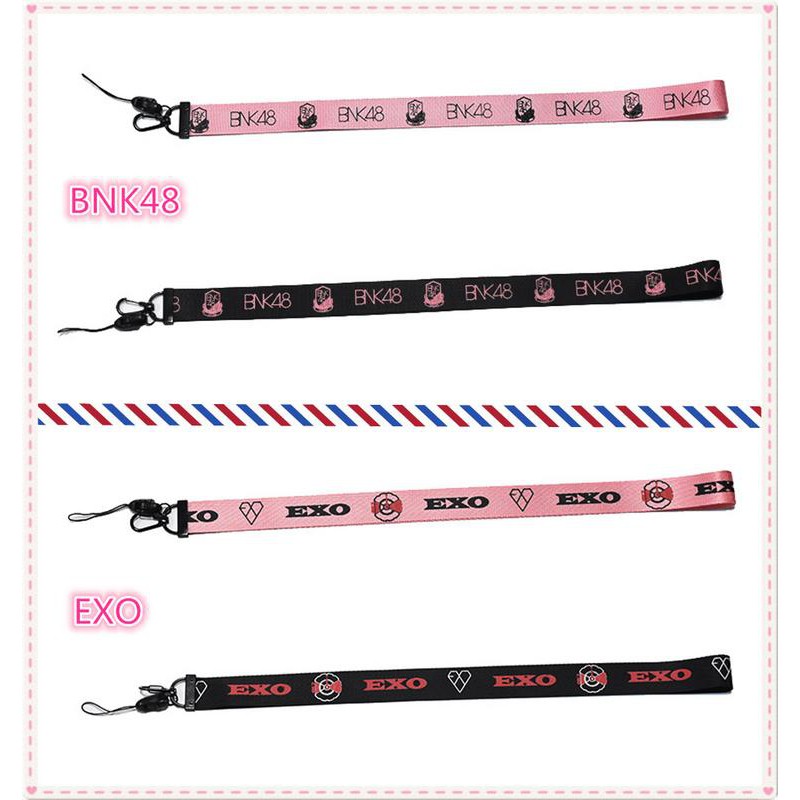 Kpop lanyard nylon detachable BTS GOT7 BLACKPINK TWICE