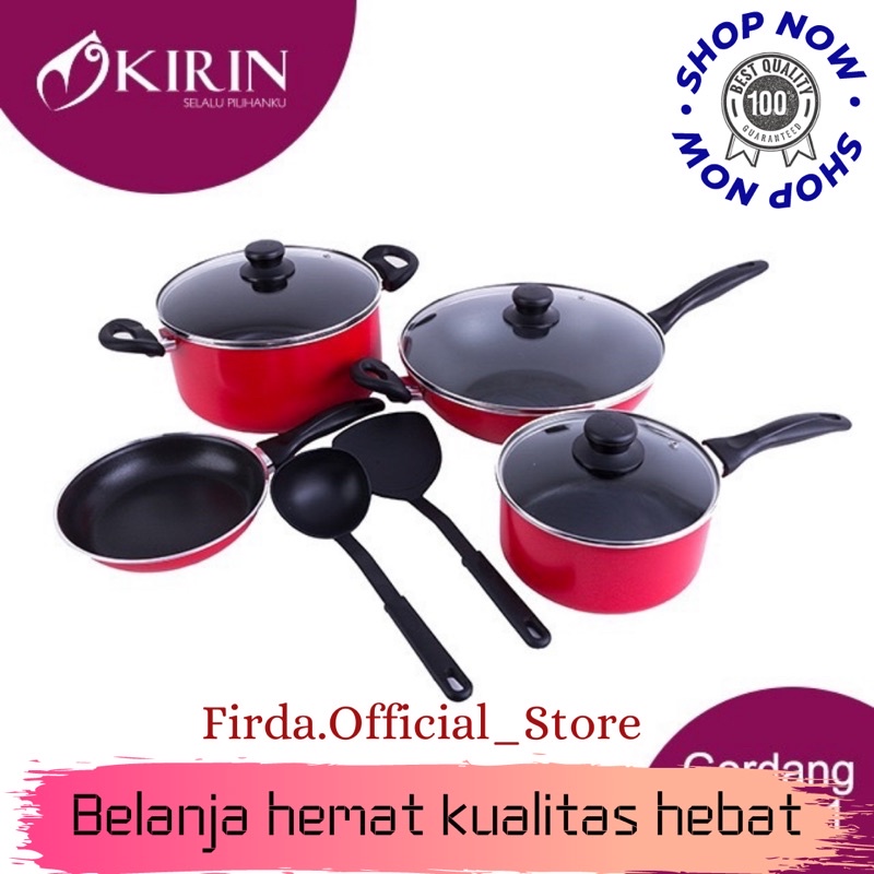 KIRIN Gordang Cookware / Set Alat Masak 9 Pcs Kirin