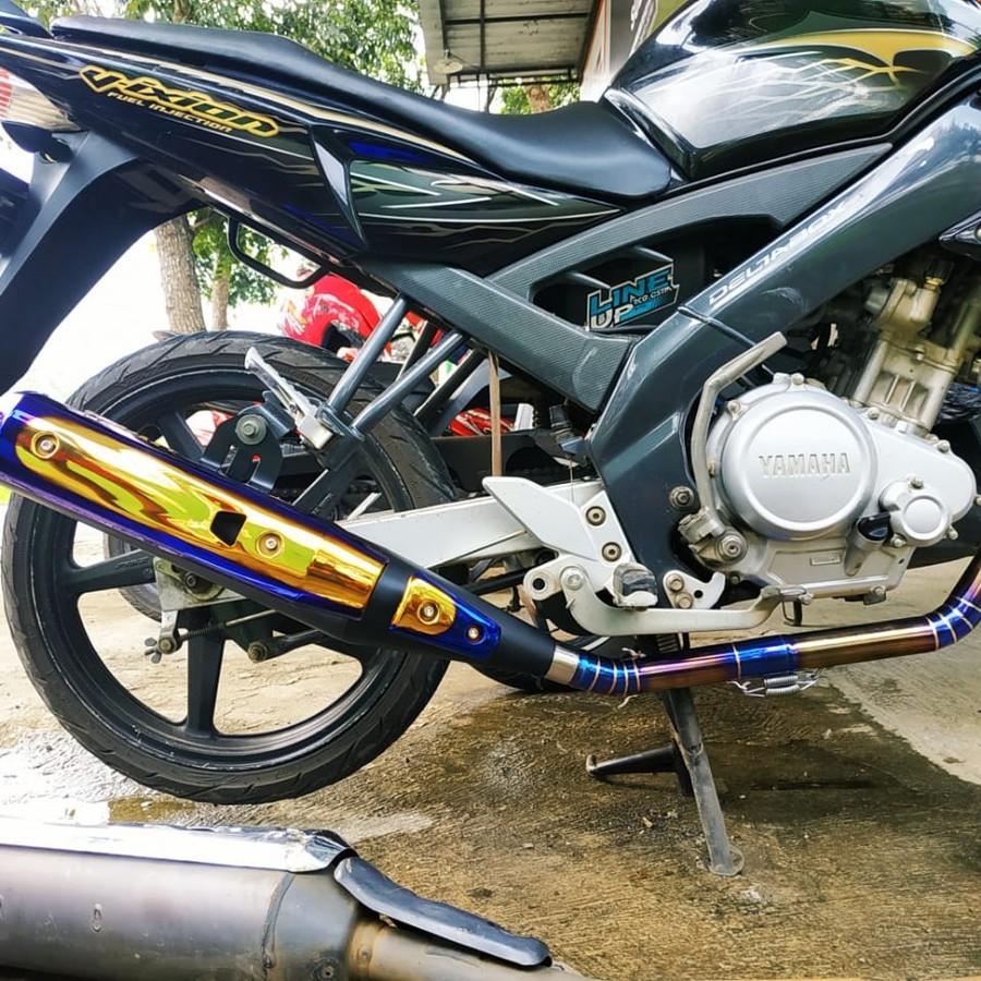 Knalpot TSUKIGI Blue NEW VIXION - VIXION OLD Free Laser Nama