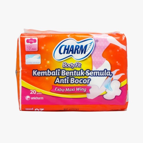 MENSTRUAL PADS | CHARM BODY FIT EXTRA MAXI WING | PEMBALUT WANITA | SOFTEX