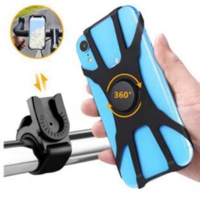 Phone holder Sepeda Karet Holder Handphone Silikon Karet Universal