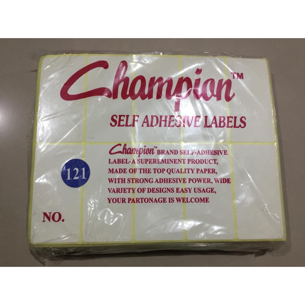 

Label Harga merk Champion No.121 - 38 x 76mm