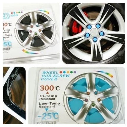 Tutup Baut Silikon Lugnut Velg Silicone Car Wheel Cover Hub Screw