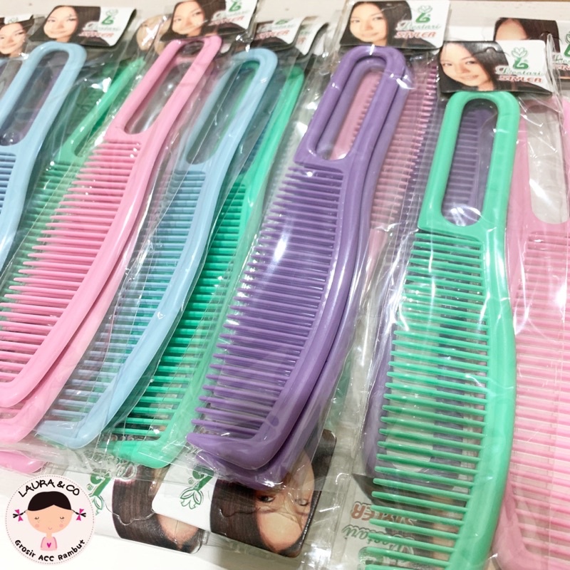 Sisir Warna Lubang Salon 12pc Murah souvenir Grosir lusinan