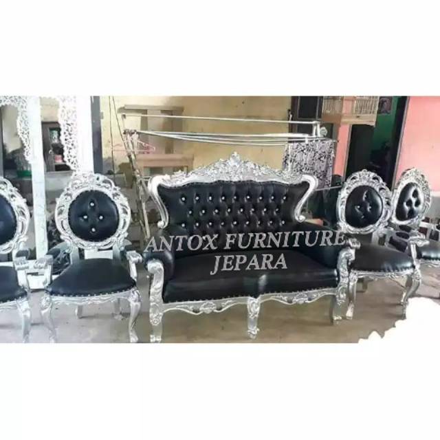 Kursi sofa pengantin pelaminan mebel Jepara