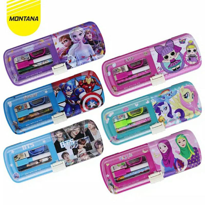 

MONTANA 3323-N tempat pensil karakter besi study set case penco
