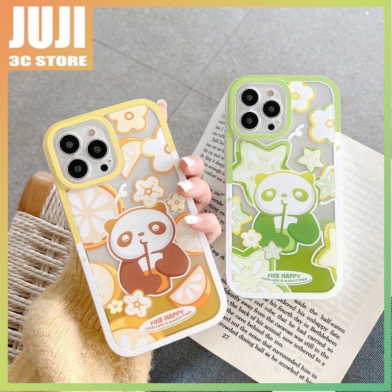 360 Derajat Bentuk Kartun panda° Case Transparan Shockproof Cover iphone x xs xr xsmax 11 12 13 pro max