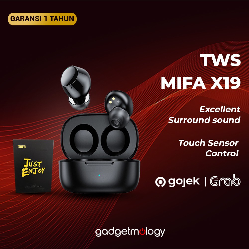 MIFA X19 Headset TWS True Wireless Stereo Earphone Bluetooth V5.0 Original