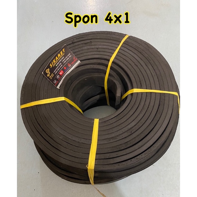 Karet Kedap Spon Ganjel Bantalan Pintu Kapal 40x10mm 10x40mm Alam
