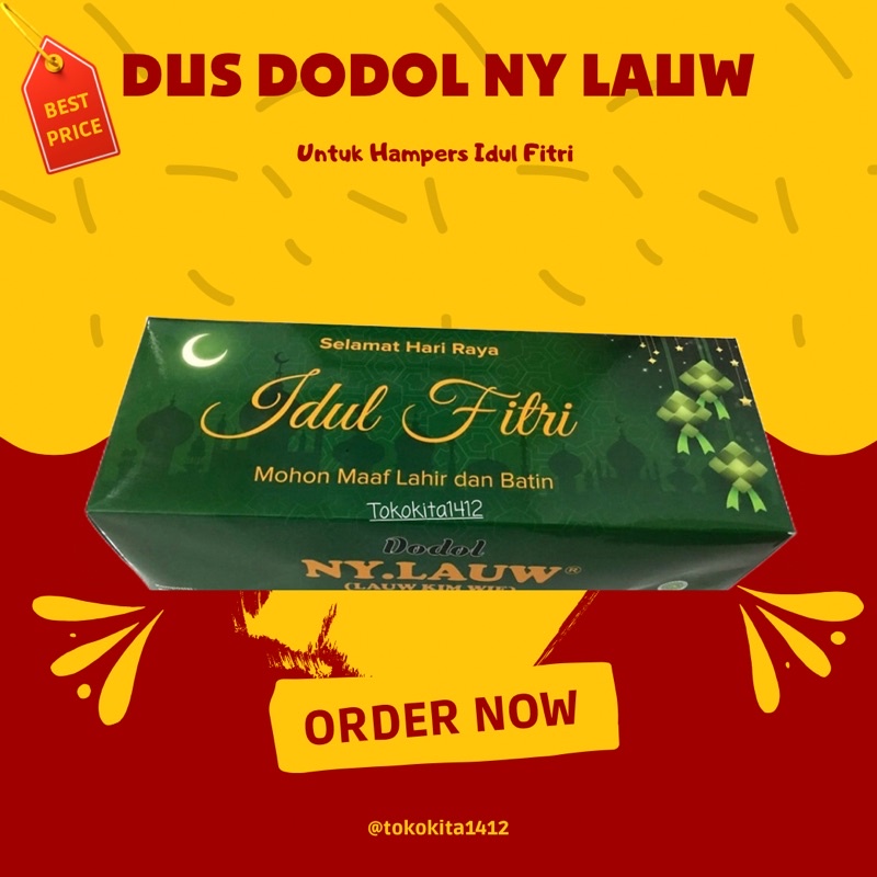 Dodol Ny Lauw Hampers 3 rasa @200 gr Khas Tangerang dengan Box