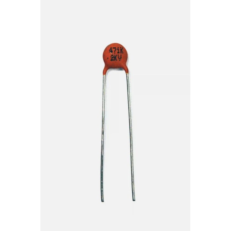 Disc Ceramic Capacitor 471K 470pF 2KV K ±10% Y5P pitch=5mm RoHS Taiwan