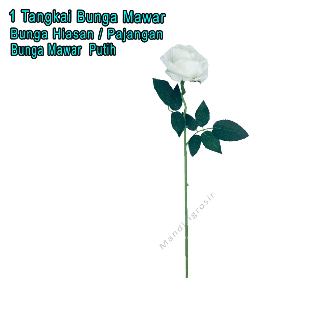 Bunga Mawar * bunga hias * bunga palsu * warna putih * 501