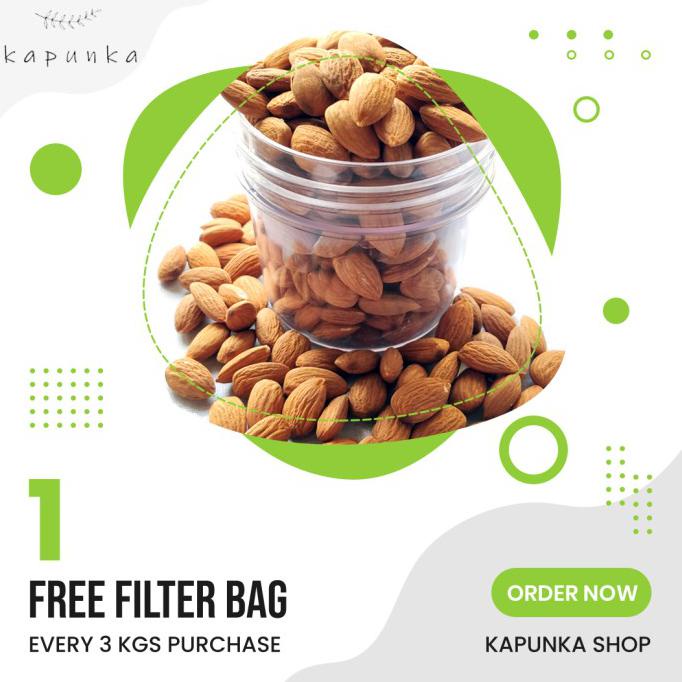 

Cuci Gudang Awal Tahun Kacang Almond mentah 1kg/california almond usa/Almonesia Promo Awal tahun