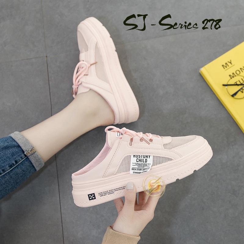 [MONA] Sepatu Sneakers Wanita/ Slip On Sneakers Wanita Tali Trendy JIMIN - 278