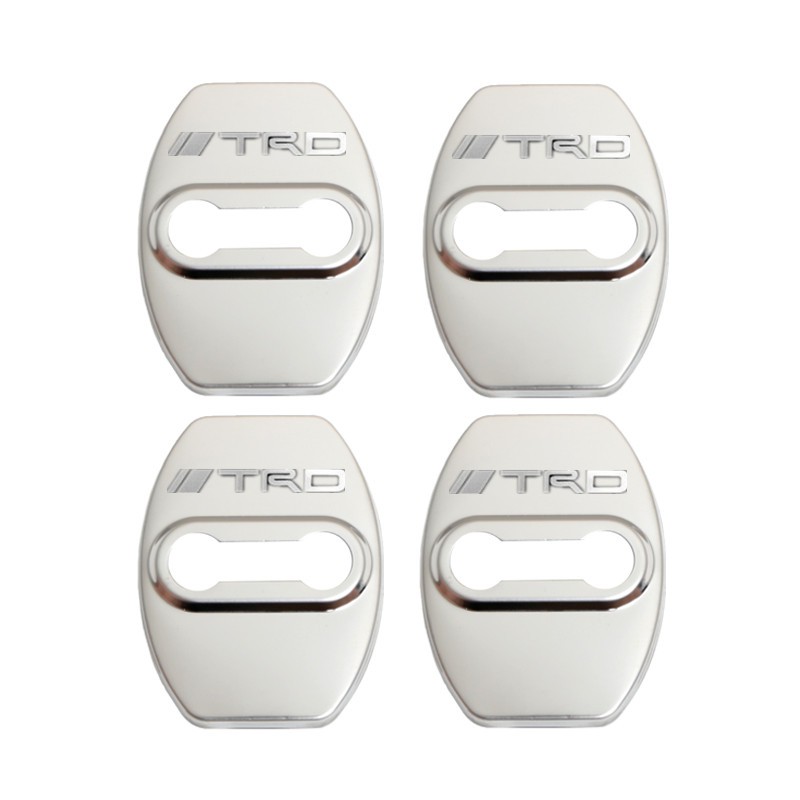4pcs Cover Pelindung Kunci Pintu Mobil Logo TRD Bahan Stainless Steel Untuk Toyota Venza PRADO PRIUS HIGHLANDER Previa COROLLA