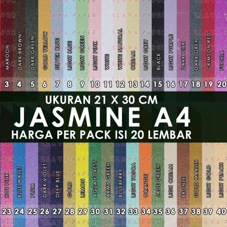 

ア Kertas Jasmine A4 isi 20 Lembar - Paper Flower, Bunga, Kerajinan Warna KLAVA Miliki
