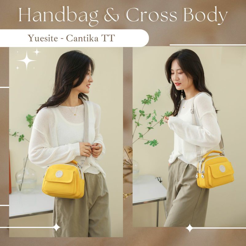 Tas wanita tenteng selempang fashion kekinian yuesite cantika original import