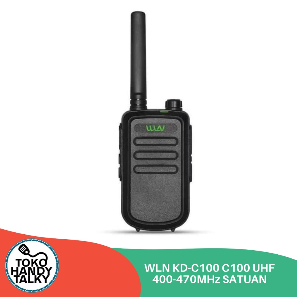 WALKIE TALKIE WLN KD-C100 C100 UHF 400-470 MHz SATUAN / SINGLE NEW ORIGINAL