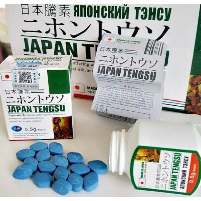 suplemen pria Japan tengsu asli obat penambah kuat+stamina pil-biru