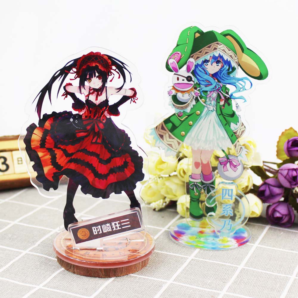 Needway  Fashion DATE A LIVE Fans Gift Figure Model Toys Acrylic Stand Figure Decoration Toys Hermit Cartoon Anime Action Figure Nightmare Tokisaki Kurumi Figure Model Plate