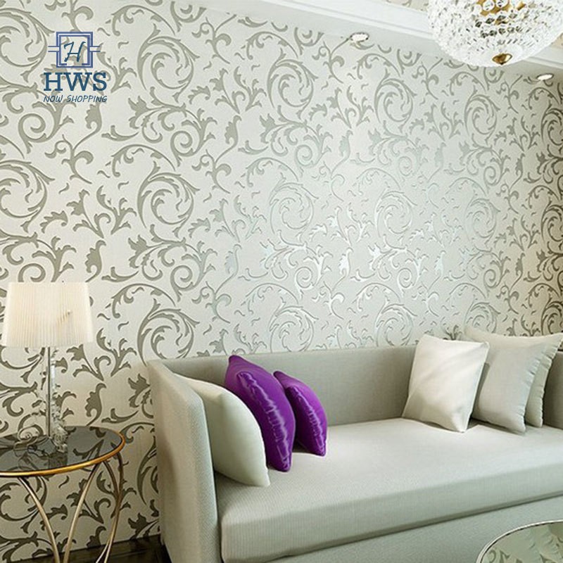 Wallpaper Motif Bunga 3d Gaya Victoria Damask Warna Abu Abu Untuk Dekorasi Kamar Tidur Shopee Indonesia