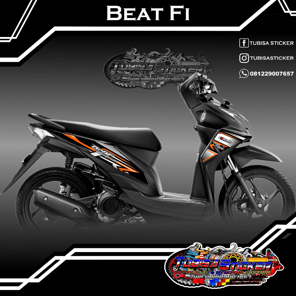 Jual Sticker Striping Variasi Beat FI Striping Motor Beat FI TBS 022 Indonesia Shopee Indonesia