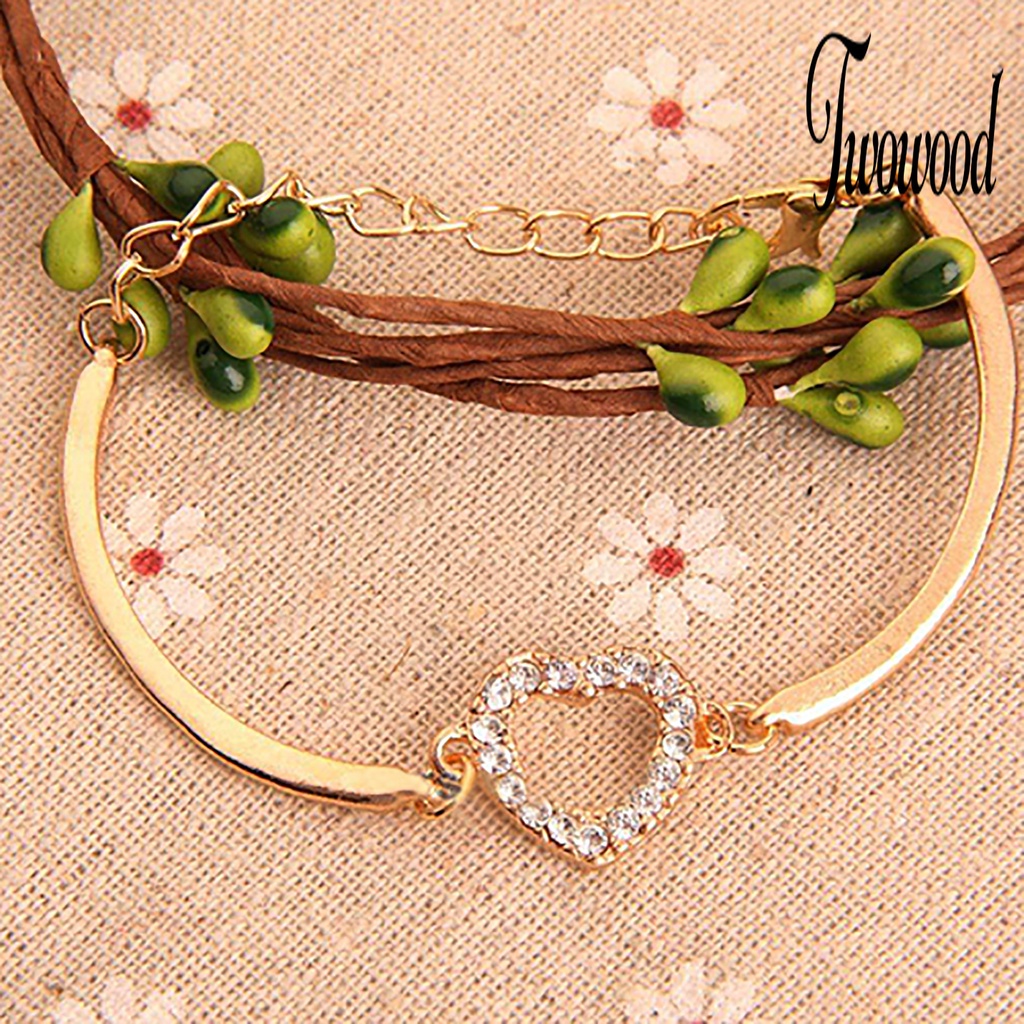 Gelang Rantai Adjustable Bahan Alloy Warna Emas Aksen Kristal Berlian Imitasi Untuk Wanita