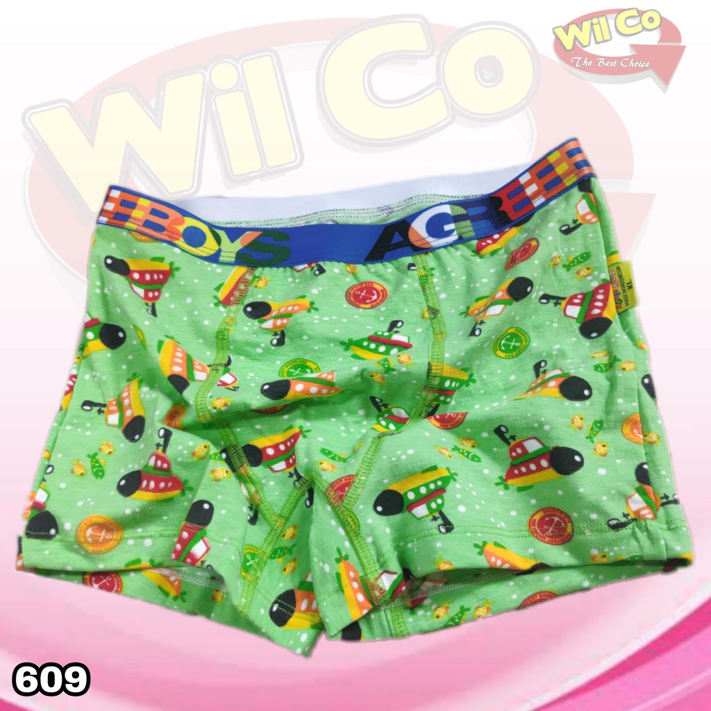 K609 - (Harga 1Pcs) CELANA DALAM [BOXER] ANAK PAKAIAN DALAM ANAK COWOK USIA 3 -11 TH AGREE BOYS SIZE M - XL