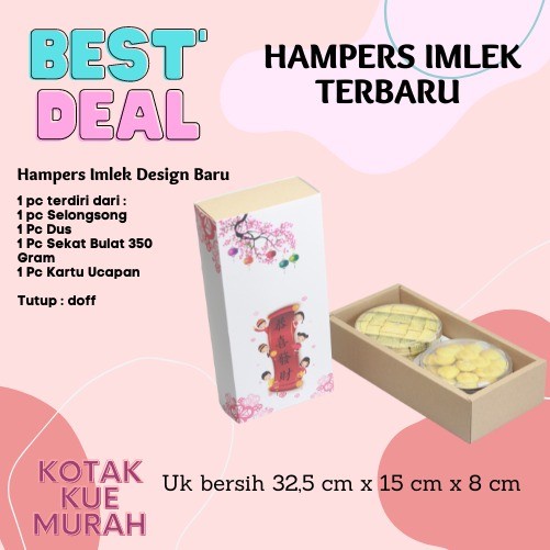 

PROMO Box Hampers Chinese New Year / Dus Kue Imlek / Dus Parcel Design Baru