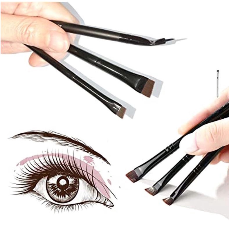 (NCS) Kuas Alis Hitam Pen Eyebrow Brush Bahan Bulu Sintetis Super Tipis brush Eyeliner Mata Untuk Alat Makeup Kecantikan Brushes Makeup Face MAC