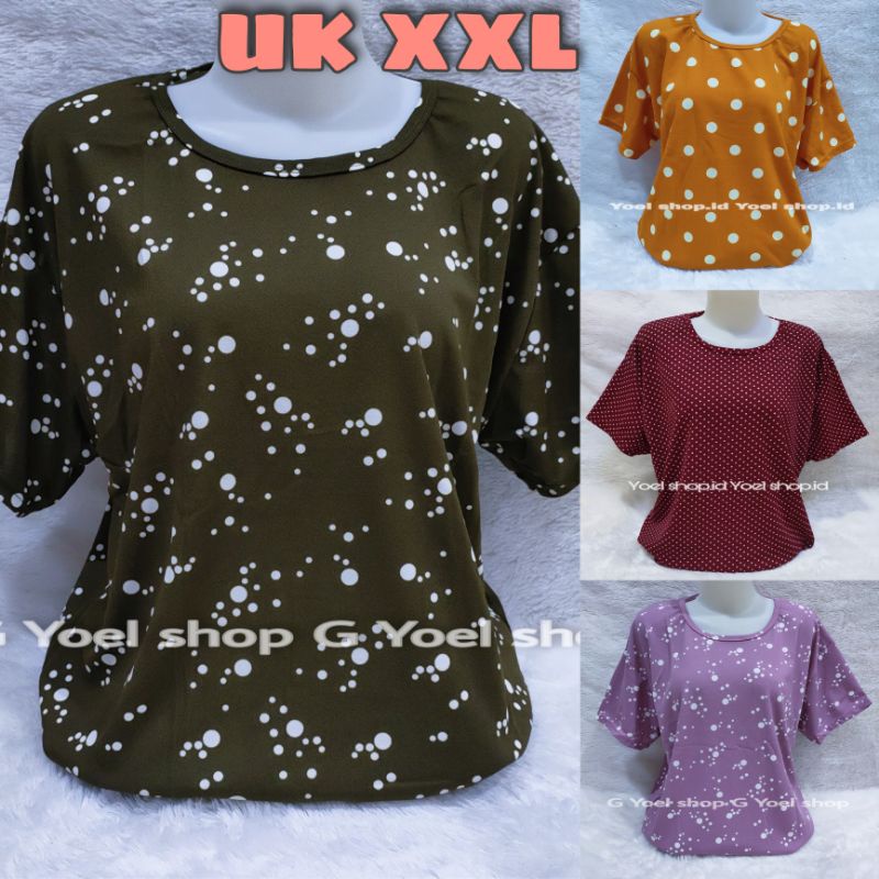 Yoel Shop - Kaos Atasan Wanita Big size XXL / Baju Wanita Atasan Jumbo XXL