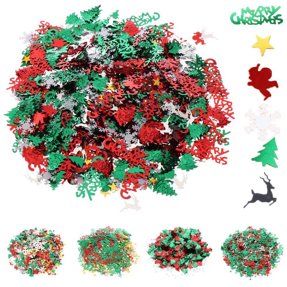 R-bunga 60g Dekorasi Natal Glitter Home Festival Ornament Tinfoil Sequin