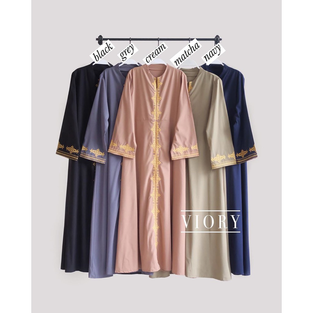 ABAYA BORDIR (Dress Abaya/ Dress Lebaran/ Gamis Bordir)