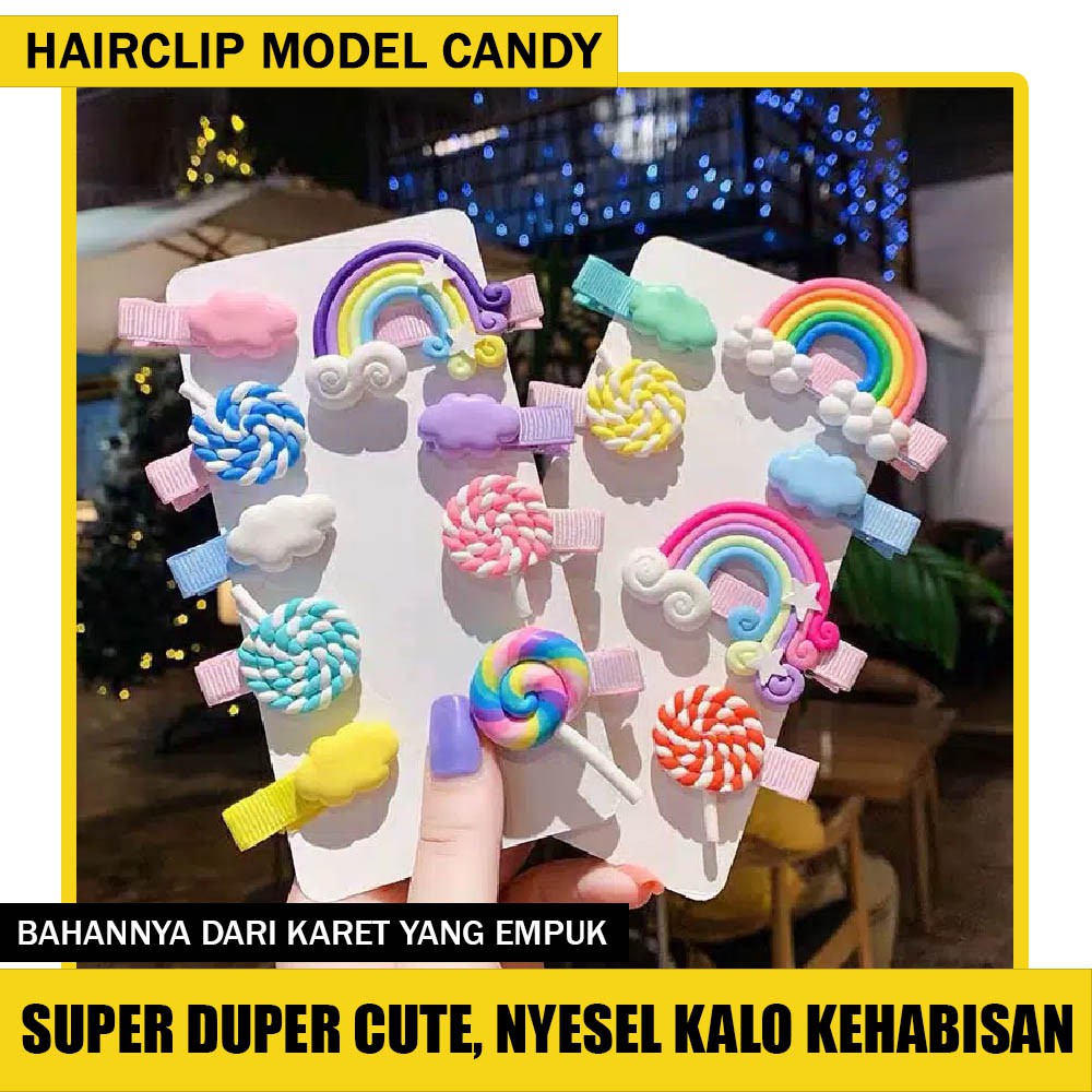  SET JEPIT RAMBUT ANAK  PEREMPUAN MODEL CANDY AKSESORIS 