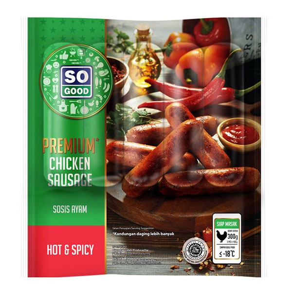 

SO GOOD PREMIUM SAUSAGE HOT&SPICY 300g